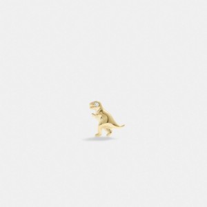 Coach 14 K Gold Rexy Single Stud Earring Kadın Takı Altın | 62805PKVZ