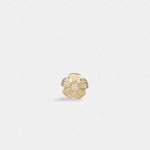 Coach 14 K Gold Tea Rose Single Stud Earring Kadın Takı Altın | 26914TAEU