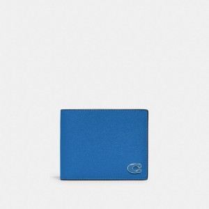 Coach 3 In 1 Wallet With Signature Canvas Interior Erkek Cüzdanlar Renkli | 09517QYVX