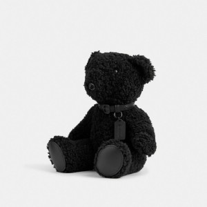 Coach Bear Collectible In Shearling Kadın Seyahat Çantası Siyah Siyah | 30419ERKI