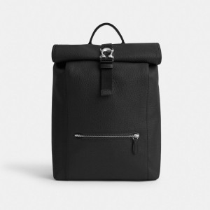 Coach Beck Roll Top Backpack Erkek Sırt Çantası Siyah | 12063QECZ