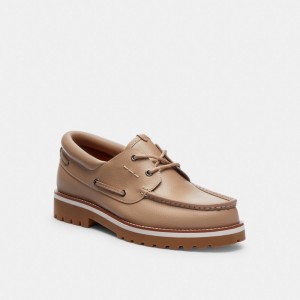 Coach Benson Boat Shoe Erkek Makosen Gri Kahverengi | 78016LTIV