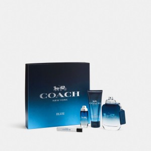 Coach Blue Eau De Toilette 3 Piece Gift Set Erkek Fragrance Renkli | 76531NDBH