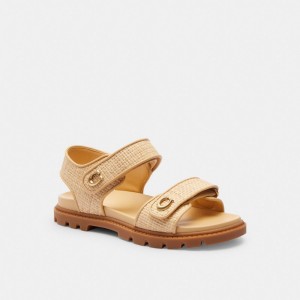 Coach Brynn Sandal Kadın Sandalet Bej Rengi | 61480OGIK