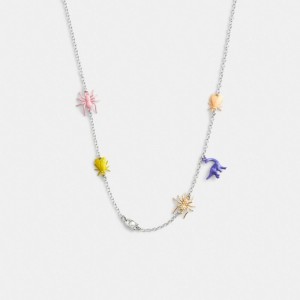 Coach Bug Charm Necklace Kadın Takı Gümüş Renkli | 98351DUHS