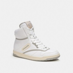 Coach C202 High Top Sneaker Erkek Spor Ayakkabı Beyaz | 17549CVUG
