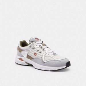 Coach C301 Sneaker Erkek Spor Ayakkabı Beyaz Gri | 04916DOIZ