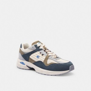Coach C301 Sneaker Erkek Spor Ayakkabı Koyu Mavi | 51603CNAI