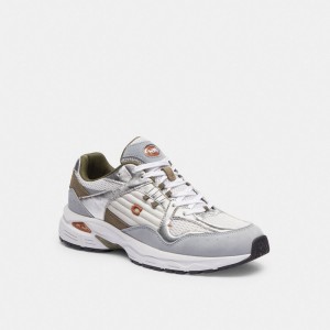 Coach C301 Sneaker Kadın Spor Ayakkabı Beyaz Gri | 51826ULBF