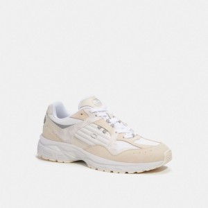 Coach C301 Sneaker With Signature Canvas Erkek Spor Ayakkabı Beyaz | 53106HJYG