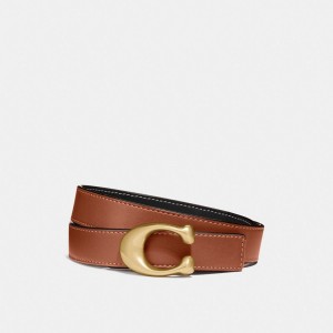 Coach C Hardware Reversible Belt, 25 Mm Kadın Kemer Siyah | 29168HASB