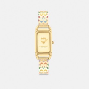 Coach Cadie Watch, 17.5 Mm X 28.5 Mm Kadın Saat Renkli Altın | 59601KLAH
