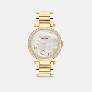 Coach Cary Watch, 34 Mm Kadın Saat Altın | 62734SNUT