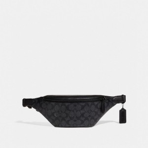 Coach Charter Belt Bag 7 In Signature Canvas Erkek Bel Çantası Gri | 38295URNW