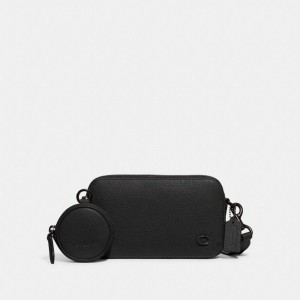 Coach Charter Slim Crossbody Kadın Çapraz Askılı Çanta Siyah | 26580PIKR
