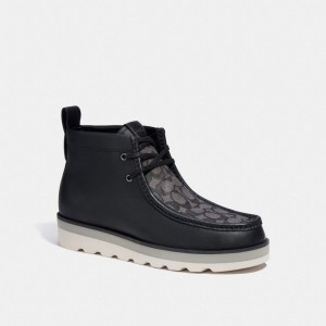 Coach Chukka Boot In Signature Jacquard Erkek Bot Siyah | 90568BTCF