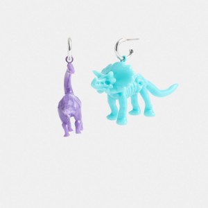 Coach Dinosaur Mismatch Earrings Kadın Takı Gümüş Renkli | 16570WQIA