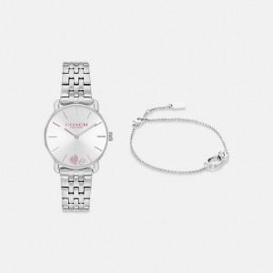 Coach Elliot Watch Gift Set, 28 Mm Kadın Saat Gri | 02791JNSR