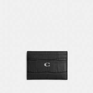 Coach Essential Card Case Kadın Kart Kılıfı Gümüş Siyah | 05432ARGI