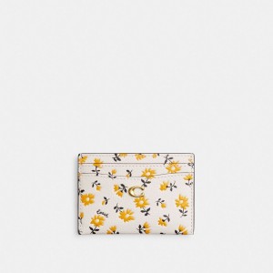 Coach Essential Card Case With Floral Print Kadın Kart Kılıfı Renkli | 30216NFYS