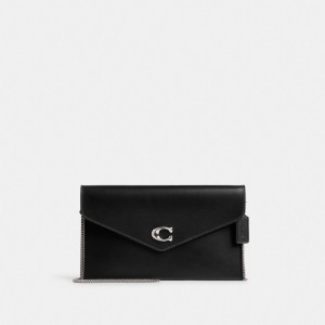 Coach Essential Clutch Kadın Çapraz Askılı Çanta Gümüş Siyah | 80492RFZK