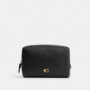 Coach Essential Cosmetic Pouch Kadın Seyahat Çantası Siyah | 61920GNWC