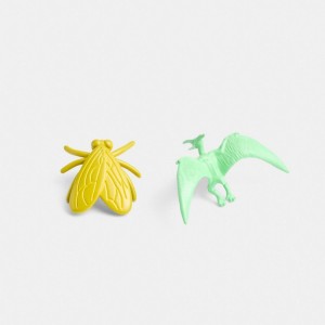 Coach Fly Dinosaur Mismatch Brooch Set Kadın Takı Renkli | 58649FUTR
