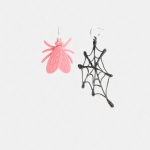 Coach Fly Web Mismatch Earrings Kadın Takı Gümüş Renkli | 20795JWTD