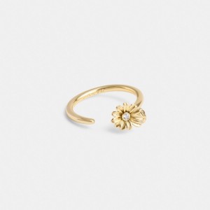 Coach Garden Flower Ring Kadın Takı Altın | 72051MNJI