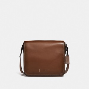 Coach Gotham Messenger Bag 27 Erkek Çapraz Askılı Çanta Siyah Bakır Koyu | 63721DQEO