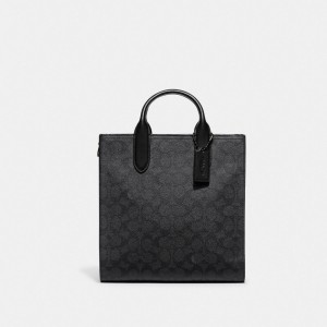 Coach Gotham Tall Tote 24 In Signature Canvas Kadın Tote Çanta Gri | 60384LPHG