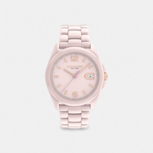 Coach Greyson Watch, 36 Mm Kadın Saat Pembe | 46923QJAB