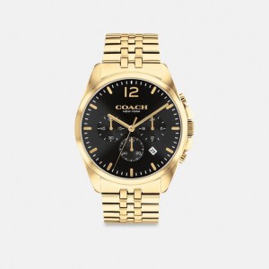 Coach Greyson Watch, 43 Mm Erkek Saat Altın | 51863TQUI