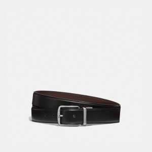 Coach Harness Buckle Cut To Size Reversible Belt, 32 Mm Erkek Kemer Siyah Kahverengi | 46930BXSR