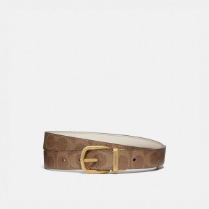 Coach Harness Buckle Reversible Belt, 25 Mm Kadın Kemer Kahverengi | 10869PDMS
