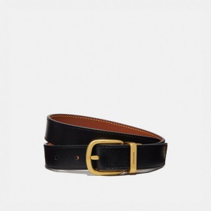 Coach Harness Buckle Reversible Belt, 25 Mm Kadın Kemer Siyah | 28150DTEN