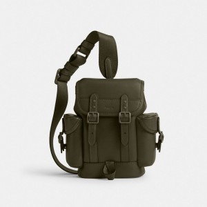 Coach Hitch Backpack 13 Erkek Çapraz Askılı Çanta Yeşil | 61209KJTM