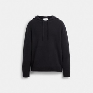 Coach Hooded Sweater Erkek Üstler Siyah | 07684RLXW