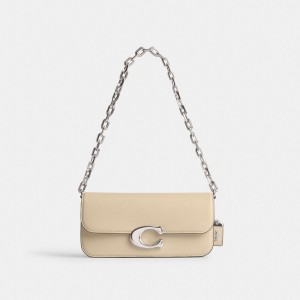 Coach Idol Bag 23 Kadın Omuz Çantası Gümüş Beyaz | 79461WDRS