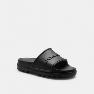 Coach Jesse Slide Erkek Sandalet Siyah | 04321PLNK