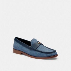 Coach Jolene Loafer Kadın Düz Ayakkabı Indigo Mavi | 50982CDGS