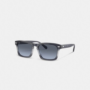 Coach Keyhole Square Sunglasses Erkek Güneş Gözlüğü Mavi | 23067CBNK