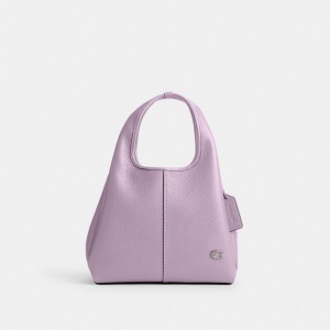 Coach Lana Shoulder Bag 23 Kadın Çapraz Askılı Çanta Gümüş Mor | 91348HXNB