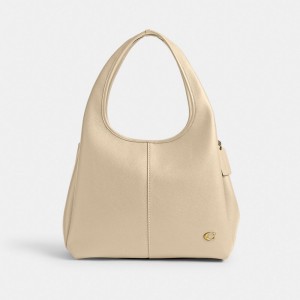 Coach Lana Shoulder Bag Kadın Omuz Çantası Beyaz | 79365KJUT