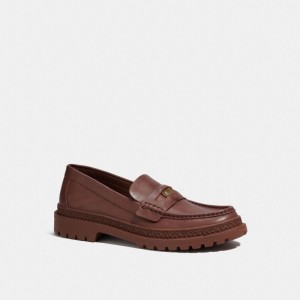 Coach Loafer With Signature Coin Erkek Makosen Renkli | 17643HABU