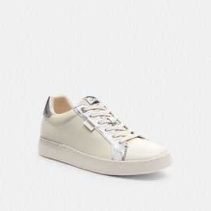 Coach Lowline Low Top Sneaker Kadın Spor Ayakkabı Gümüş | 80673GOVY
