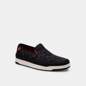 Coach Miles Espadrille In Signature Denim Erkek Makosen Siyah Mavi | 20643GFYN