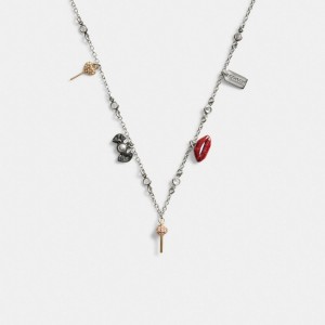 Coach Mini Candy Charm Necklace Kadın Takı Gümüş Renkli | 25308PVGL