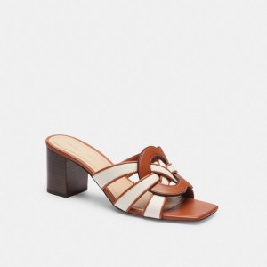 Coach Nikki Sandal Kadın Topuklu Ayakkabılar Renkli | 50821QVFX