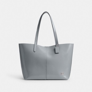 Coach North Tote 32 Kadın Tote Çanta Gümüş Gri Mavi | 42603EICT